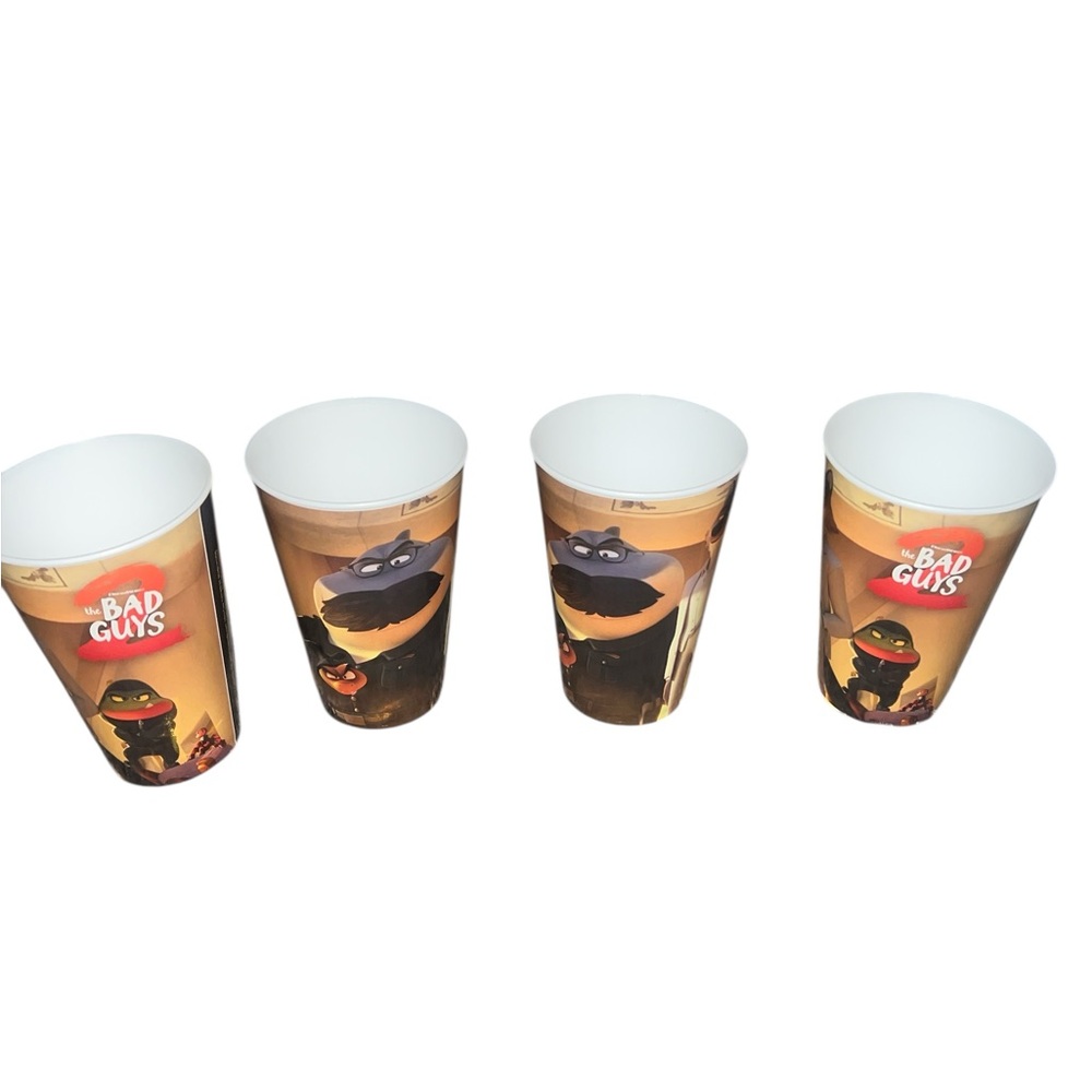 DreamWorks The Bad Guys 2 Reusable Cups - Brown, Black, White
